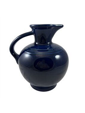 Fiesta Ware Cobalt Blue Open Water Pitcher Carafe Vintage Early 2000s Retired